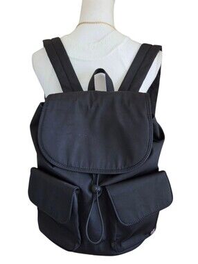 calia by carrie underwood black nylon backpack drawstring dual cargo pockets bag